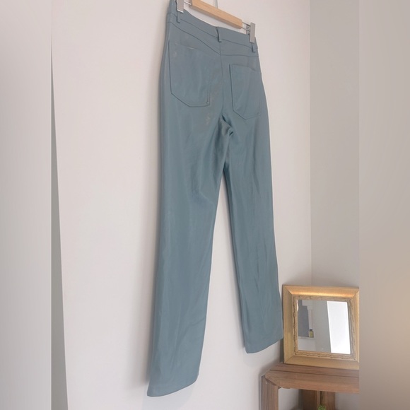 7 For All Mankind Straight Leg High Waisted Vegan Leather Pants size XS - Picture 10 of 13